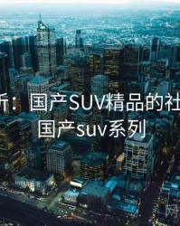 深度分析：国产SUV精品的社会意义，国产suv系列