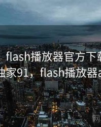 没想到！flash播放器官方下载还有另一面 · 独家91，flash播放器app下载